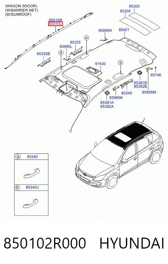 Шторка боковая, левая 850102R000 Hyundai/Kia