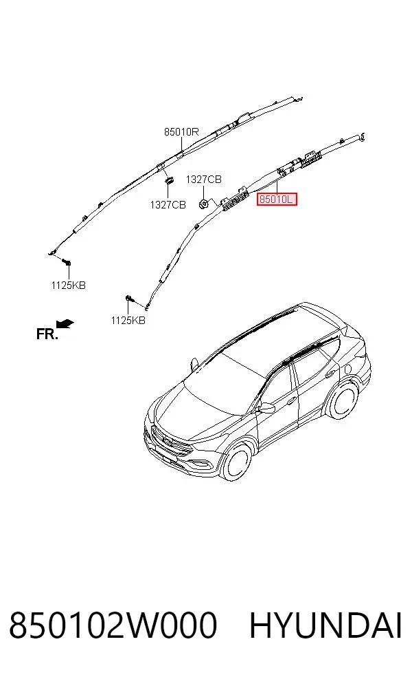 Шторка боковая, левая 850102W000 Hyundai/Kia