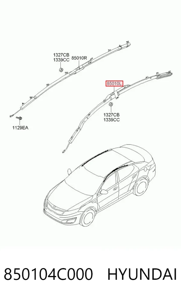 Шторка боковая, левая 850104C000 Hyundai/Kia