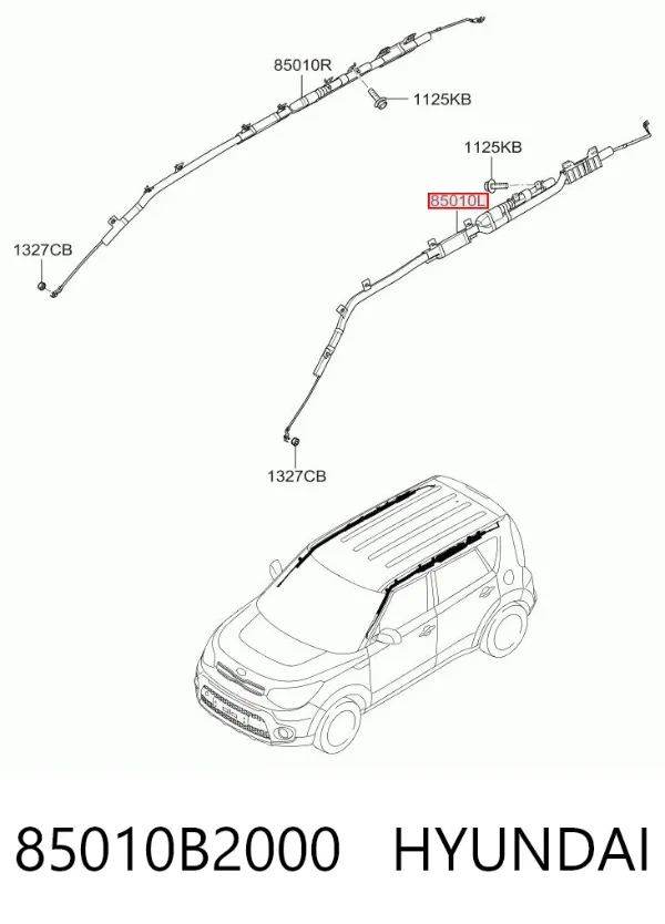 Шторка боковая, левая 85010B2000 Hyundai/Kia
