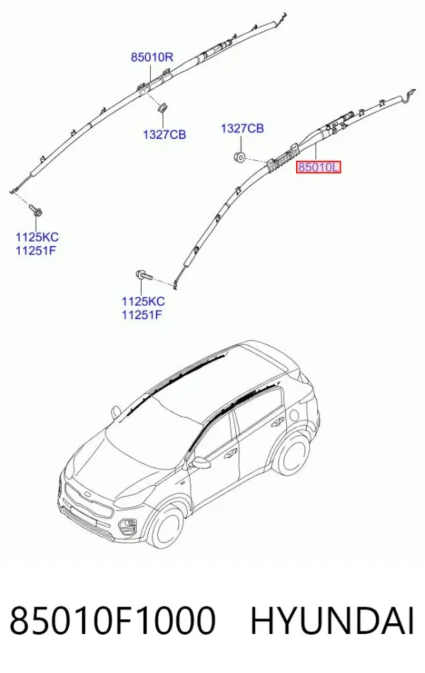 Шторка боковая, левая 85010F1000 Hyundai/Kia