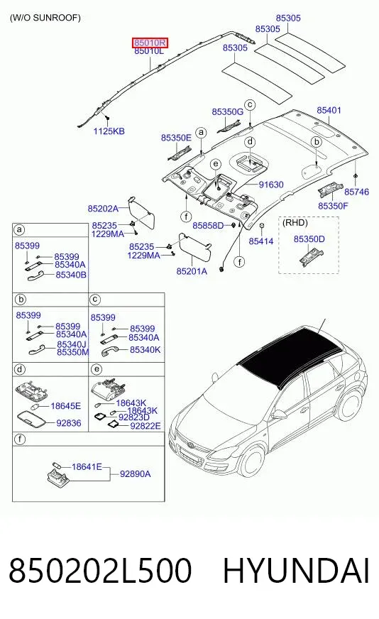 Шторка боковая, правая 850202L500 Hyundai/Kia