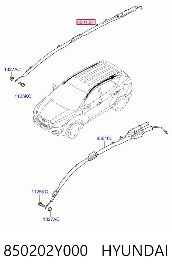 Шторка боковая, правая 850202Y000 Hyundai/Kia