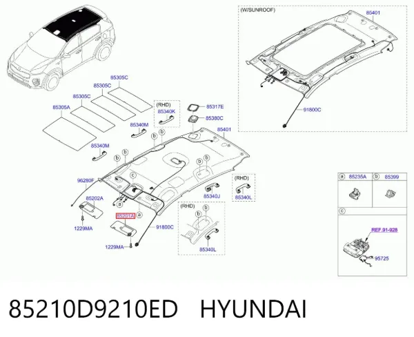 Солнцезащитный козырек 85210D9210ED Hyundai/Kia