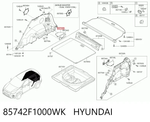  85742F1000WK Hyundai/Kia