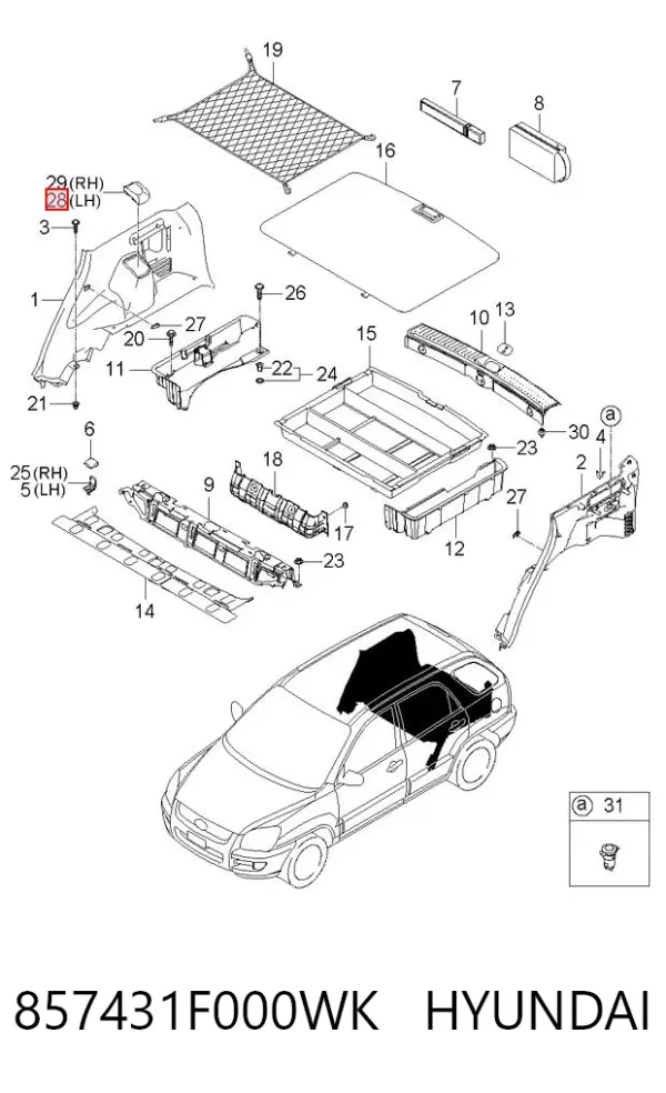  857431F000WK Hyundai/Kia