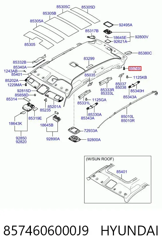 Пистон крепления заднего бампера 8574606000J9 Hyundai/Kia