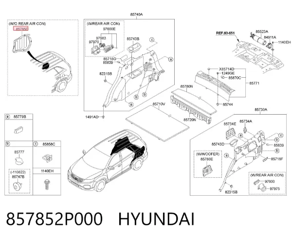  857852P000 Hyundai/Kia