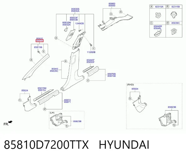  85810D7200TTX Hyundai/Kia