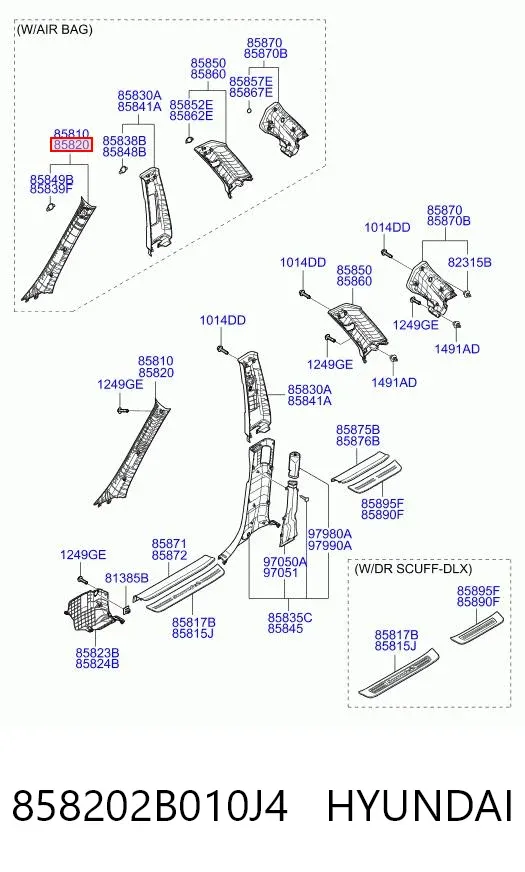  858202B010J4 Hyundai/Kia