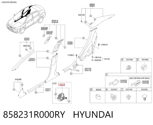  858231R000RY Hyundai/Kia