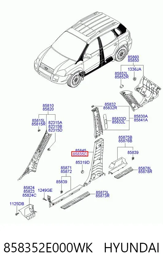 858352E000WK Hyundai/Kia