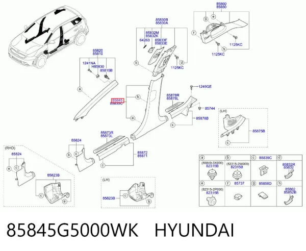  85845G5000WK Hyundai/Kia
