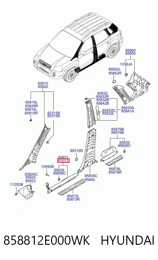  858812E000WK Hyundai/Kia