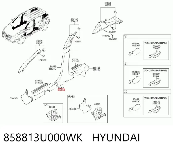  858813U000WK Hyundai/Kia