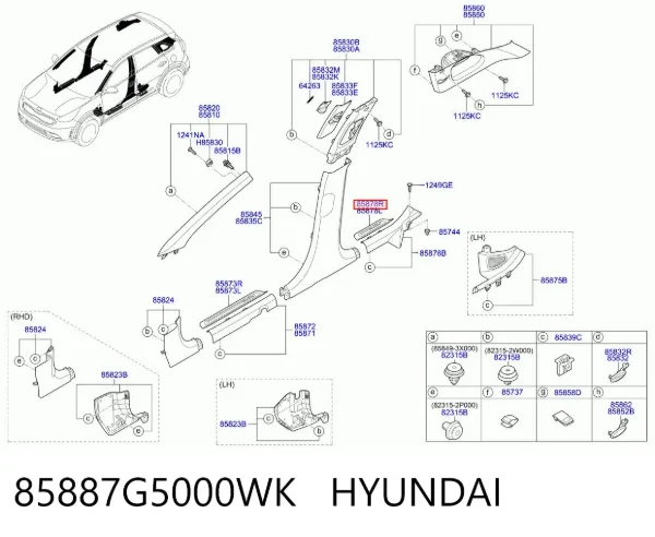  85887G5000WK Hyundai/Kia