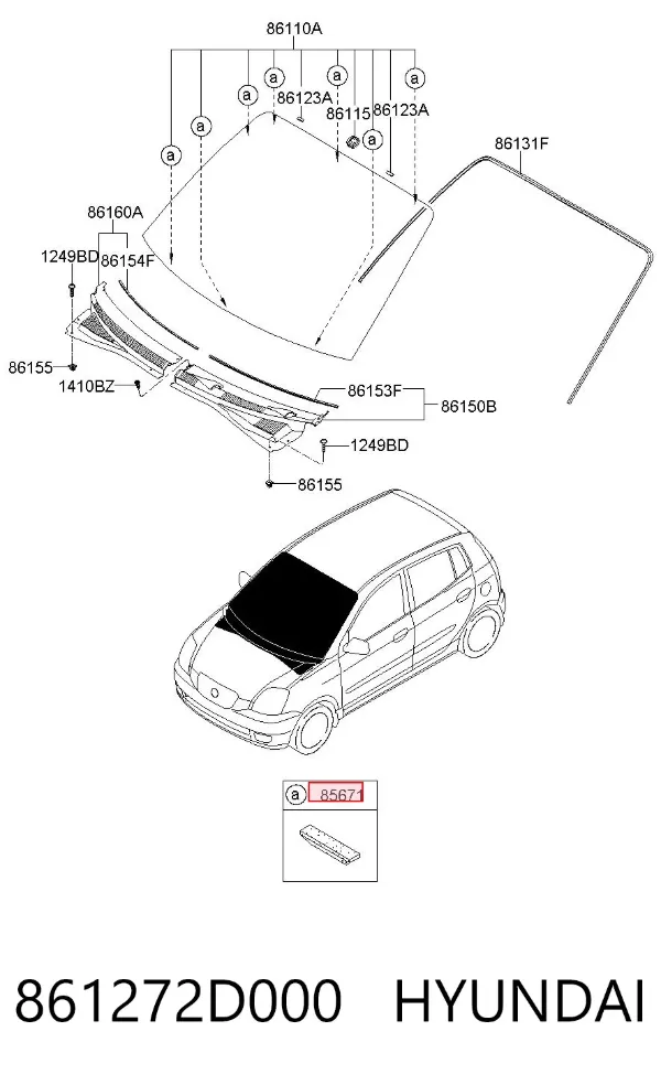  861272D000 Hyundai/Kia