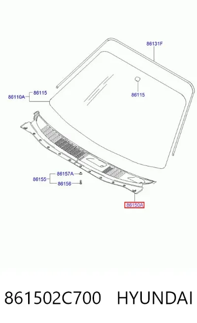 Решетка воздухозаборника салона HYUNDAI 861502C700