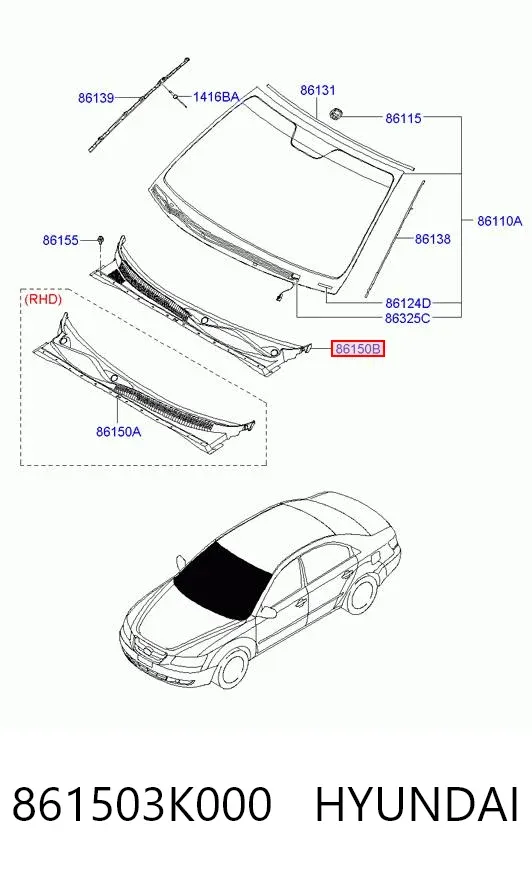  861503K000 Hyundai/Kia