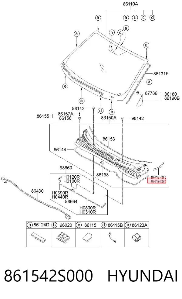  861542S000 Hyundai/Kia