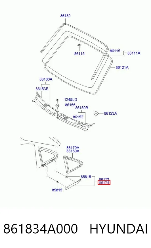  861834A000 Hyundai/Kia