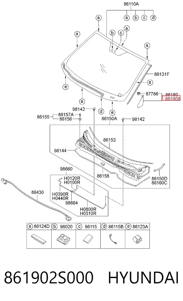 Накладка (крышка) зеркала заднего вида правая 861902S000 Hyundai/Kia