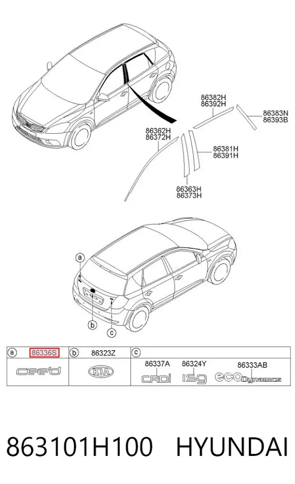  863101H100 Hyundai/Kia