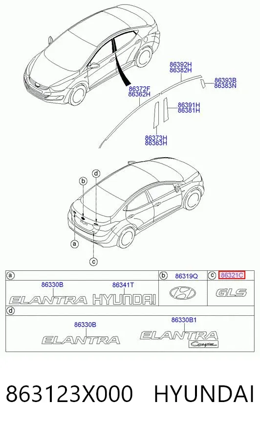  863123X000 Hyundai/Kia