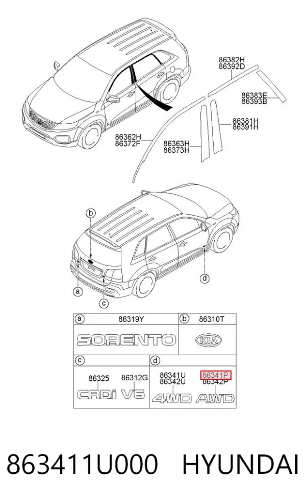  863411U000 Hyundai/Kia