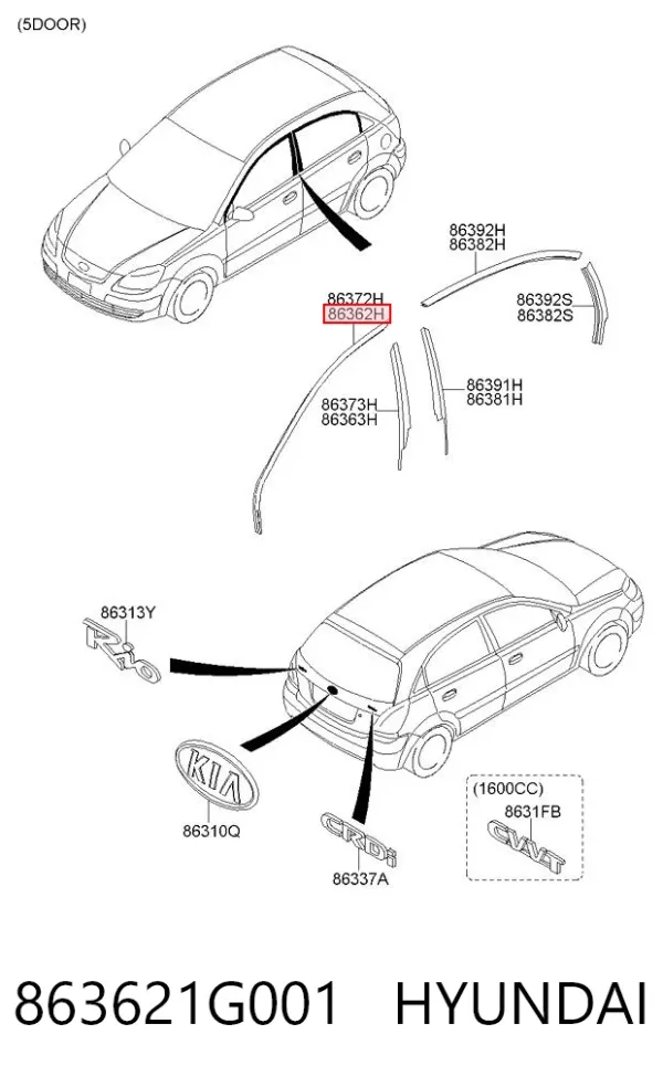  863621G001 Hyundai/Kia