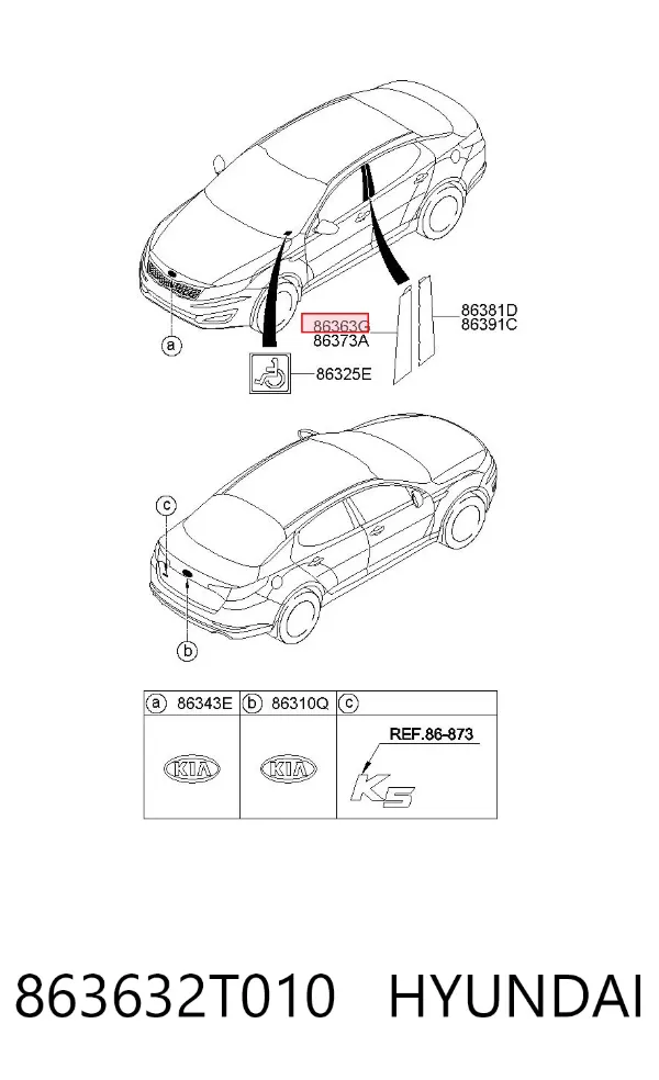 863632T010 Hyundai/Kia