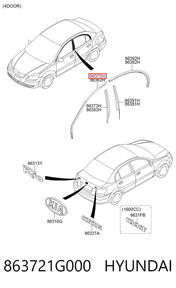  863721G000 Hyundai/Kia