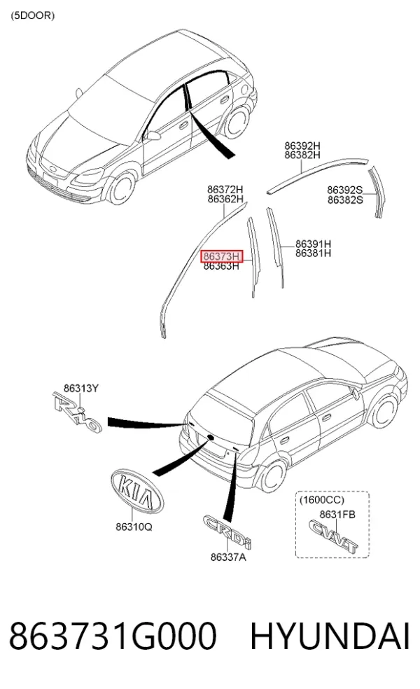  863731G000 Hyundai/Kia
