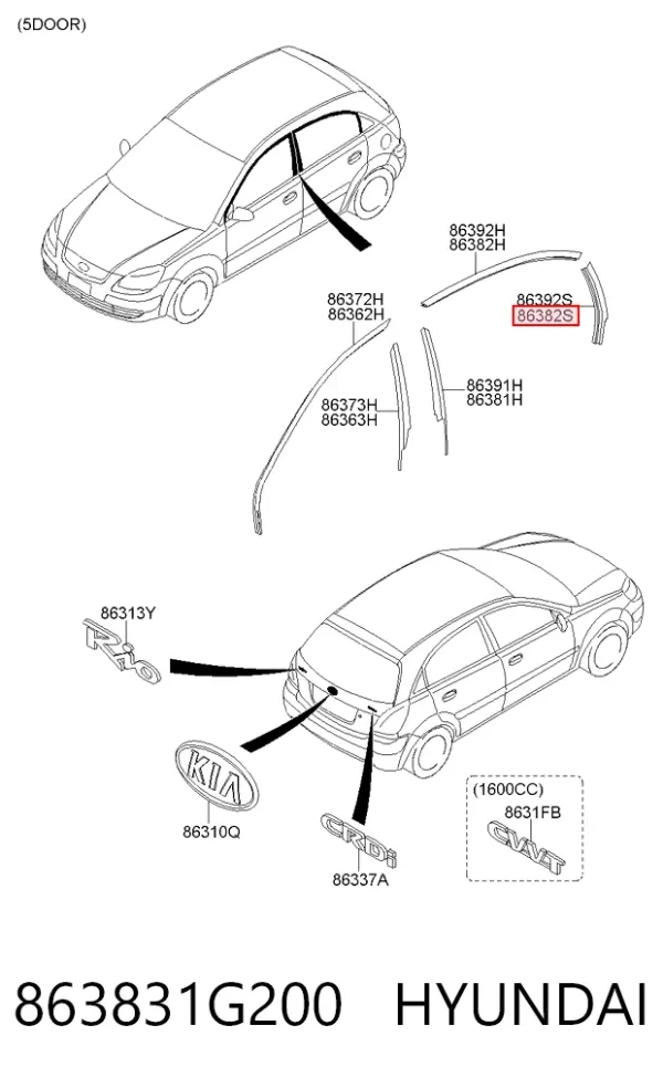  863831G200 Hyundai/Kia