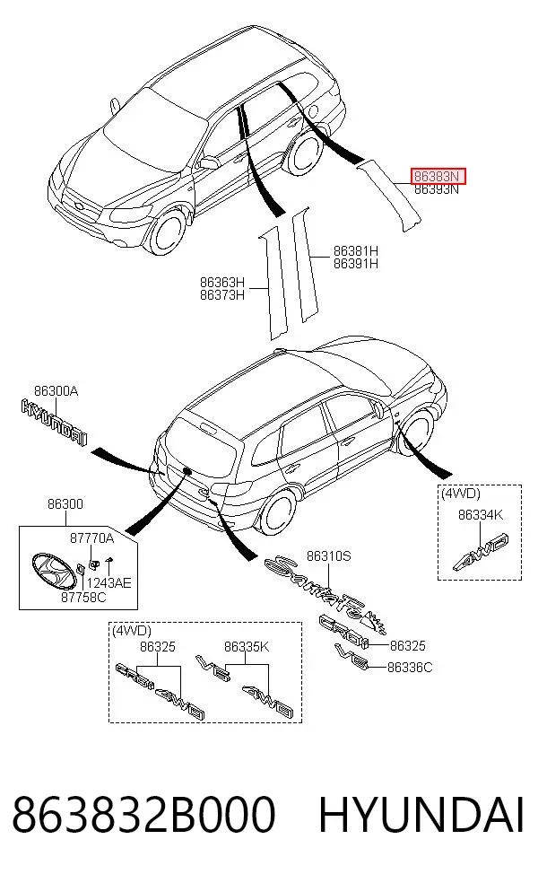  863832B000 Hyundai/Kia
