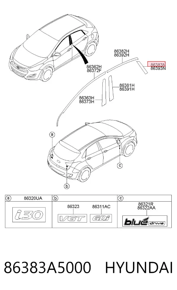  86383A5000 Hyundai/Kia