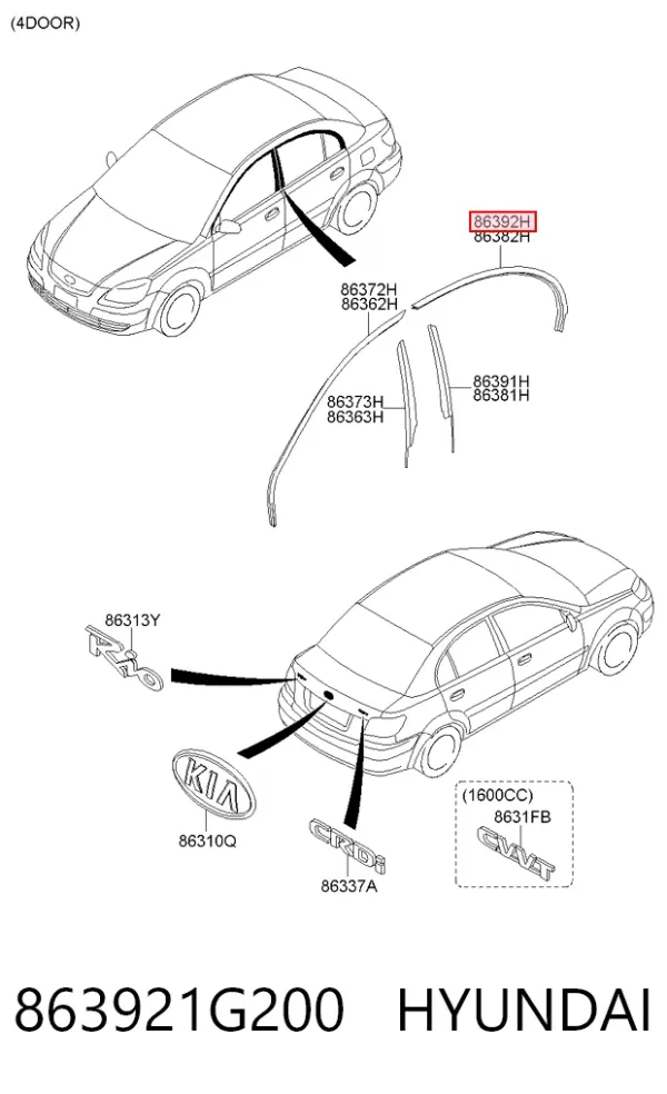  863921G200 Hyundai/Kia