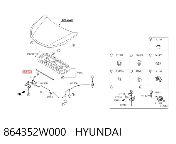  864352W000 Hyundai/Kia