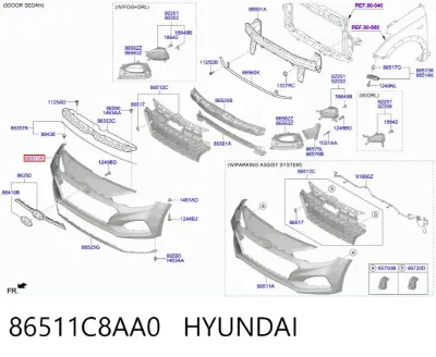 Бампер передний HYUNDAI 86511C8AA0