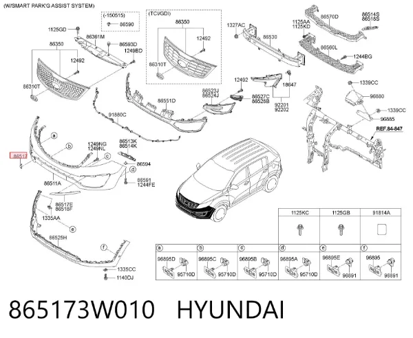  865173W010 Hyundai/Kia