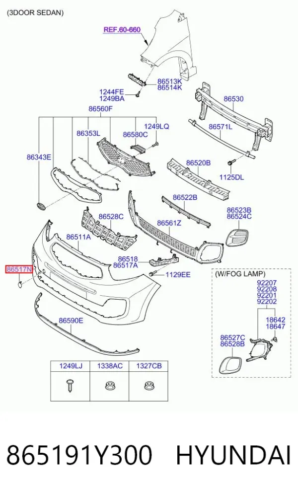  865191Y300 Hyundai/Kia