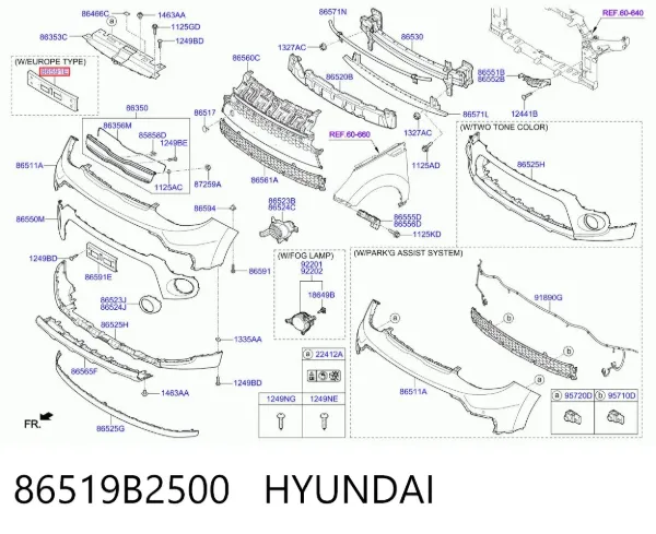  86519B2500 Hyundai/Kia