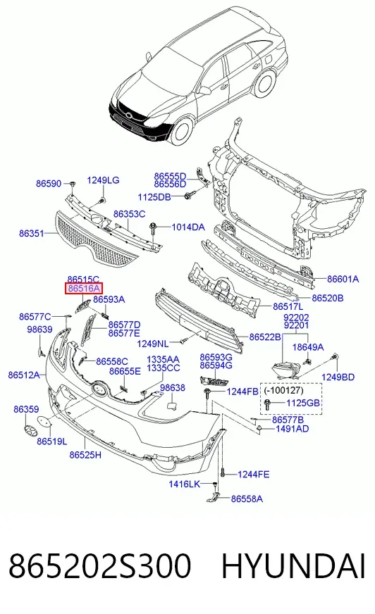 Абсорбер переднего бампера 865202S300 Hyundai/Kia