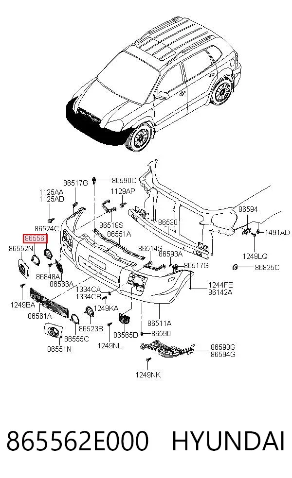 865562E000 Hyundai/Kia