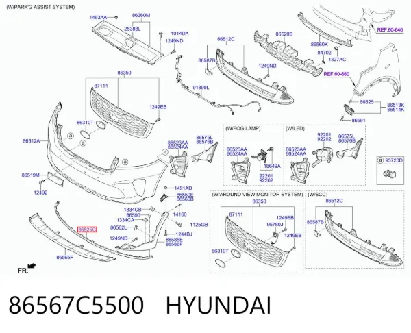  86567C5500 Hyundai/Kia