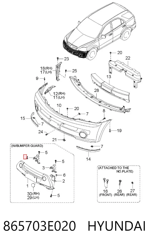  865703E020 Hyundai/Kia