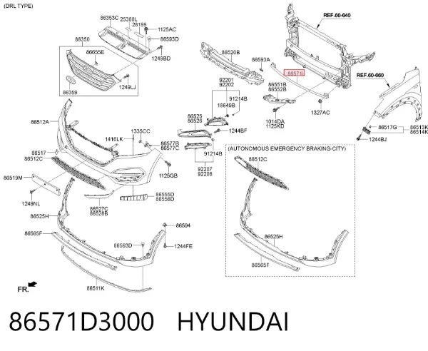  86571D3000 Hyundai/Kia