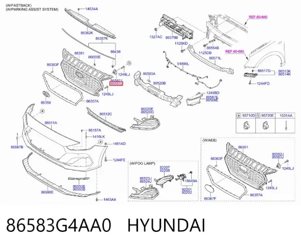  86583G4AA0 Hyundai/Kia