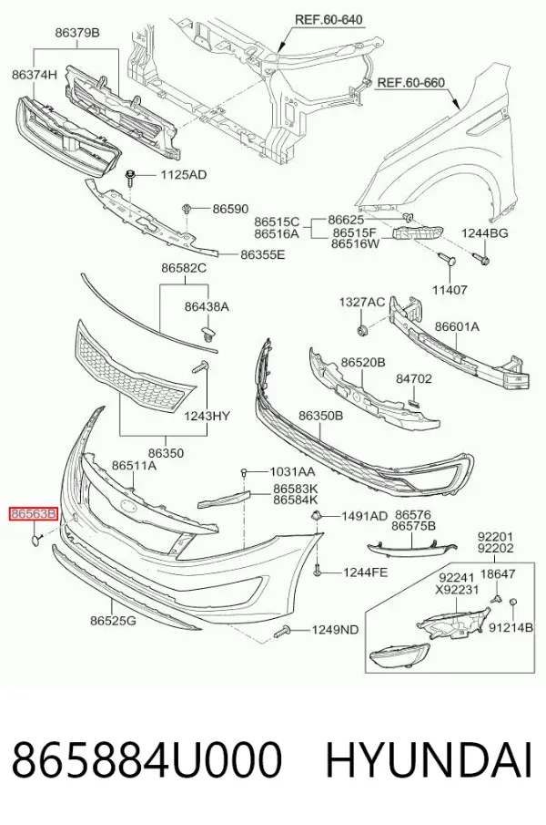  865884U000 Hyundai/Kia