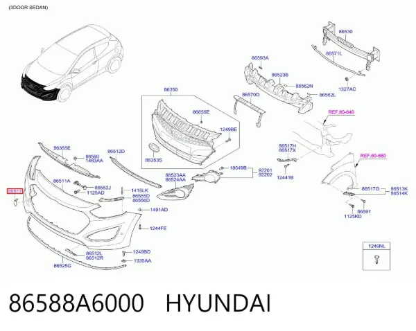  86588A6000 Hyundai/Kia